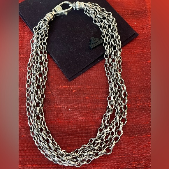 RARE LAGOS Signature Caviar Mixed Link Multi Strand Necklace - Picture 4 of 13